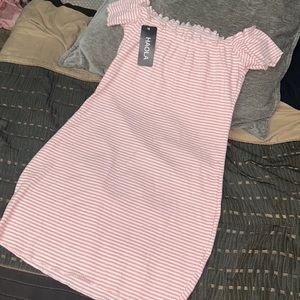 Pink Off the Shoulder Bodycon Dress